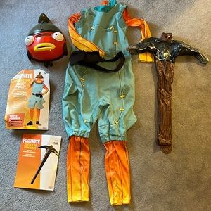 Fortnite Fishstick costume with Inflatable Pickaxe, size 10/12